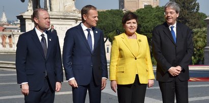 Szydło i Tusk na obchodach podpisania Traktatów Rzymskich