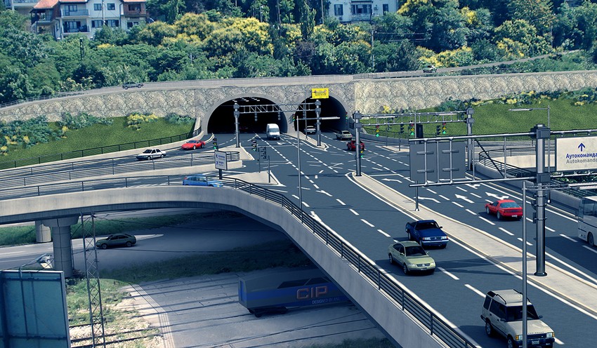 Ulaz u tunel kod Petlje "Hipodrom"