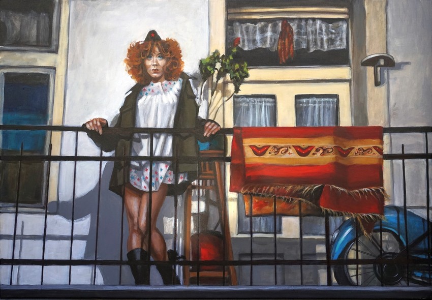 5. Smrt muškom fašizmu, sloboda ženskom narodu! (100x70, akril na platnu 2018)