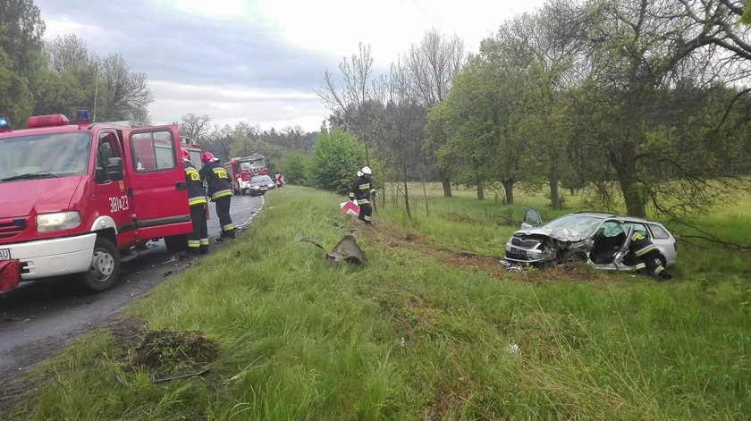 Groźny wypadek wypadek na odcinku z Nowej Soli do Niedoradza