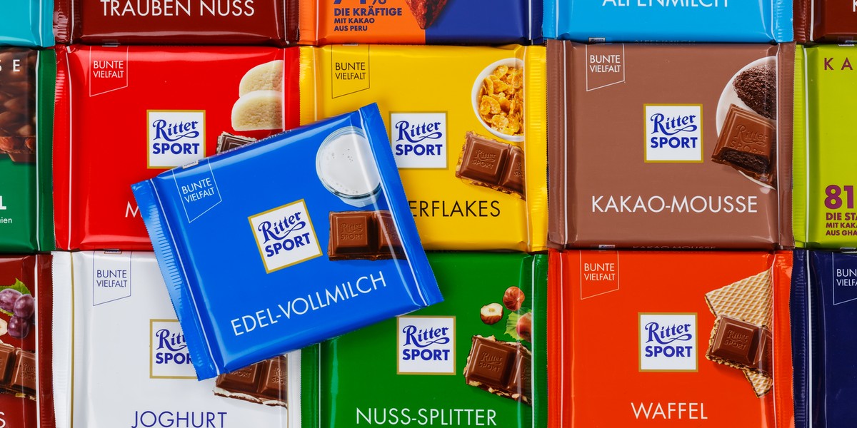 Ritter Sport jest producentem charakterystycznych kwadratowych czekolad