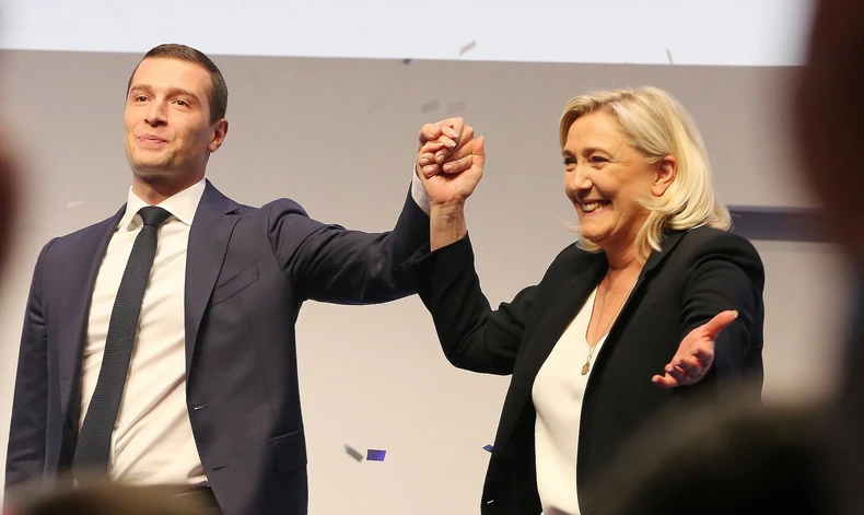 Žordan Bardela i Marin Le Pen