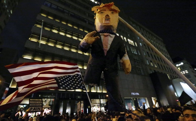 NOWY JORK. PROTESTY PRZECIWKO WYBOROWI DONALDA TRUMPA NA PREZYDENTA