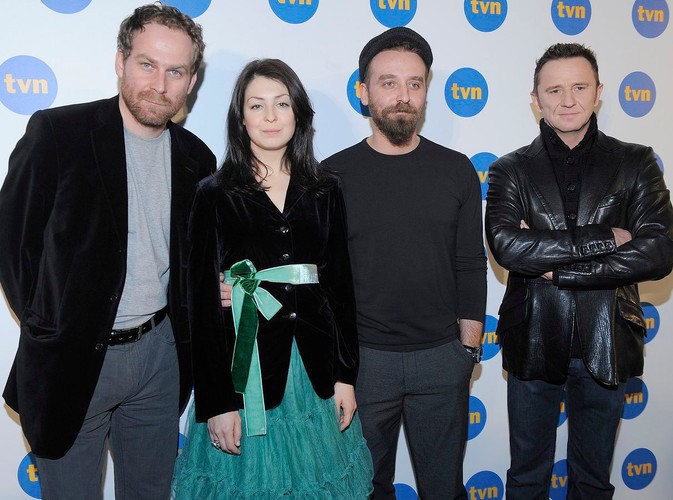 Aktorzy serialu 'Usta Usta': Marcin Perchuć, Elena Leszczyńska, Wojciech Mecwaldowski i Paweł Wilczak
