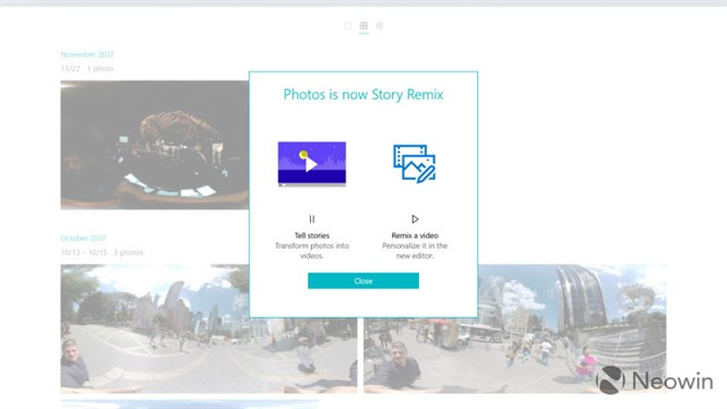 Story Remix obecnie zastępuje Zdjęcia, ale tylko w Windows 10 Redstone 3