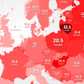 Mapa samobójstw w Europie 