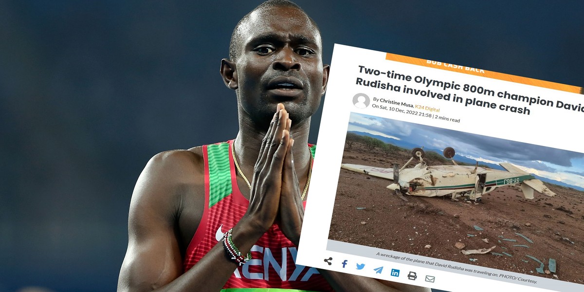 David Rudisha przeżył katastrofę lekkiego samolotu w Kenii. 