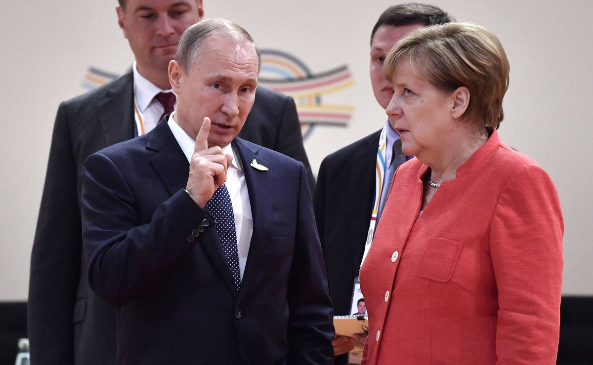 Angela Merkel i Władimir Putin