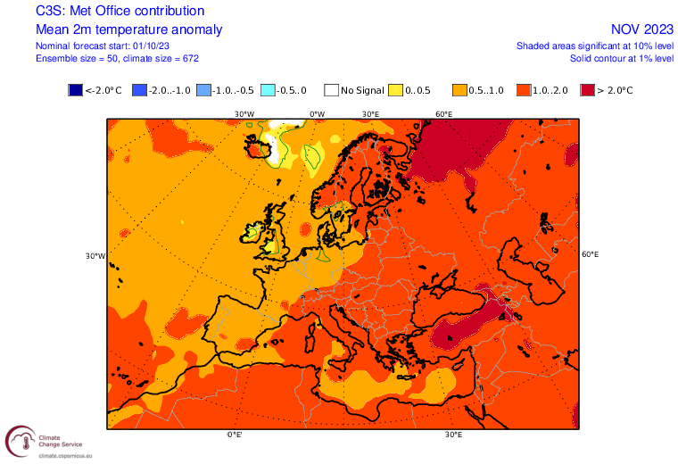 Listopad w całej Polsce będzie ciepły, a okresami wręcz bardzo ciepły