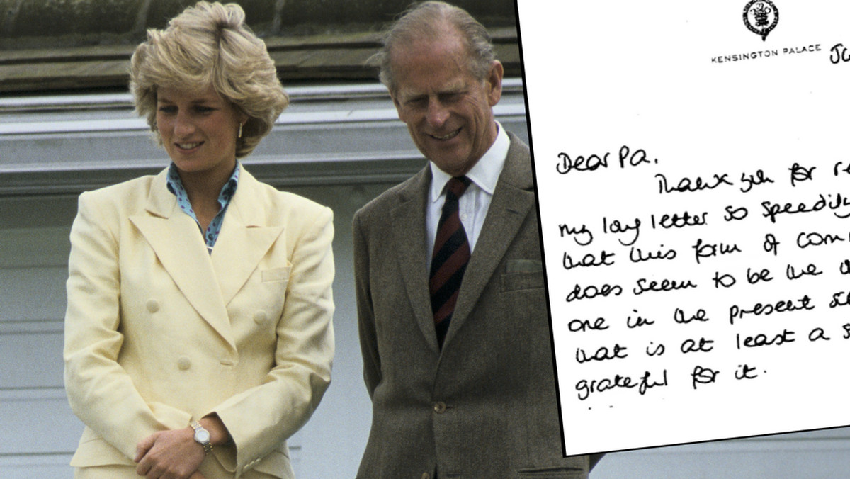 Na przekór rodzinie książę Filip wspierał Dianę. Pisał do niej listy [RĘKOPISY]
