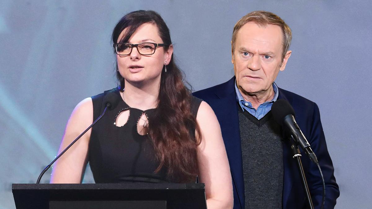 Beata Nowosielska i Donald Tusk