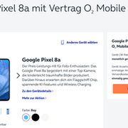 291 Euro günstiger: Google Pixel 8a im O2-Tarif-Bundle