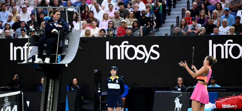 Zaskakująca sytuacja na Australian Open. Sabalenka przegrała punkt, bo jęczała niezgodnie z przepisami
