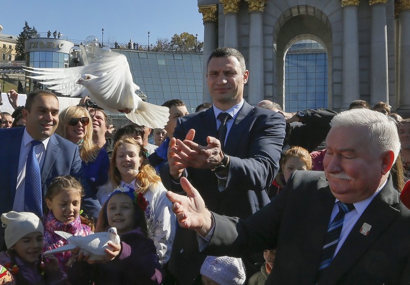 Lech Wałęsa na Majdanie