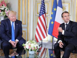 Donald Trump, prezydent USA i Emmanuel Macron, prezydent Francji. Normandia, czerwiec 2019 r.