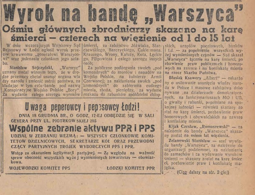 Gazeta z 1946 roku