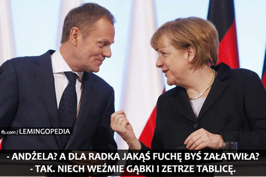 Tusk szefem Rady Europejskiej - mem / Lemingopedia