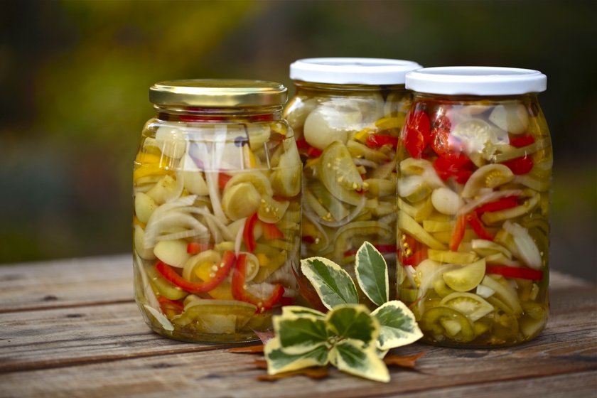 Red pepper sauce in a jar