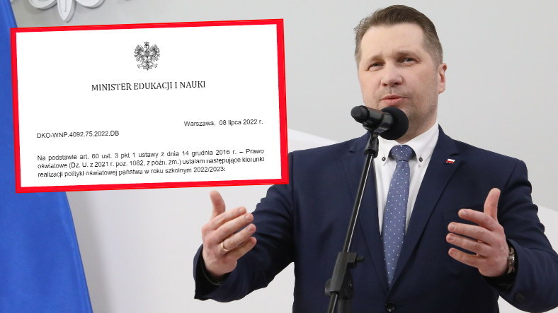 Minister edukacji i nauki Przemysław Czarnek