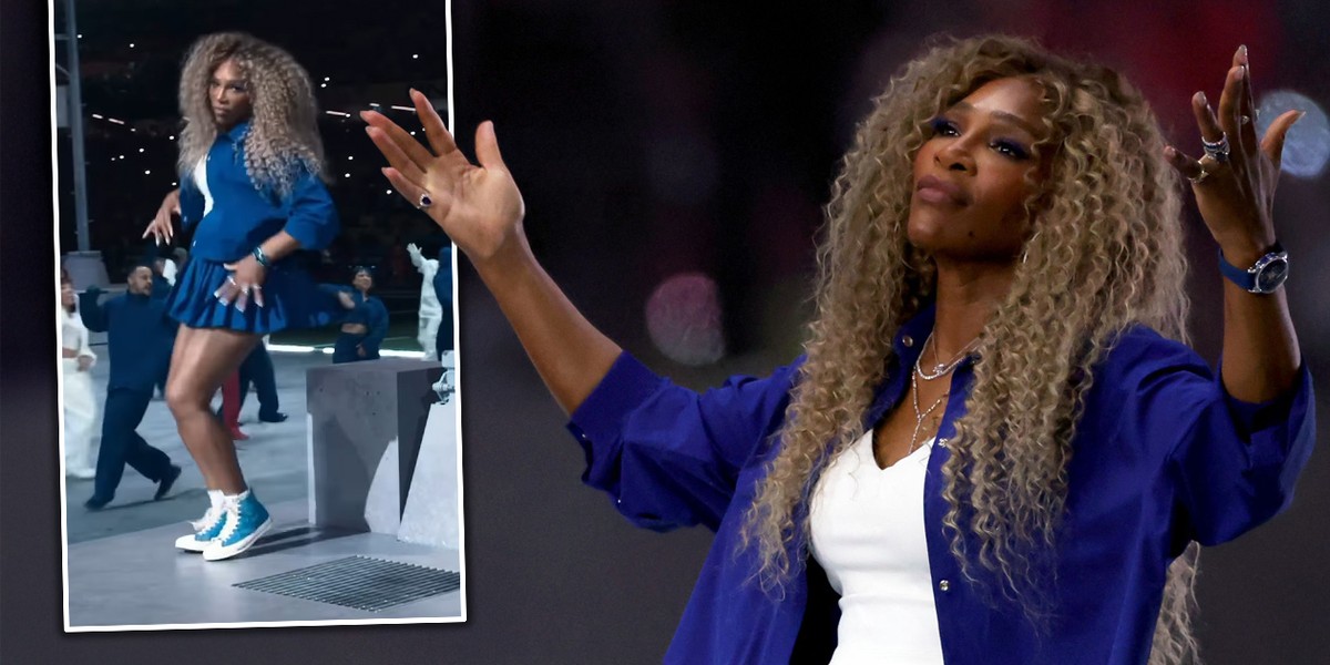 Serena Williams na scenie podczas Halftime Show! Zatańczyła swój ikoniczny  układ