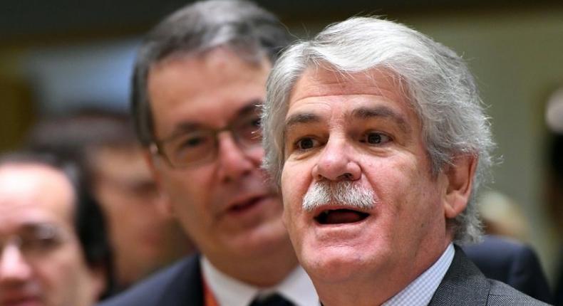 Spain's Foreign Minister Alfonso Dastis told reporters he 'regrets' the deletion of the Spanish version of the website