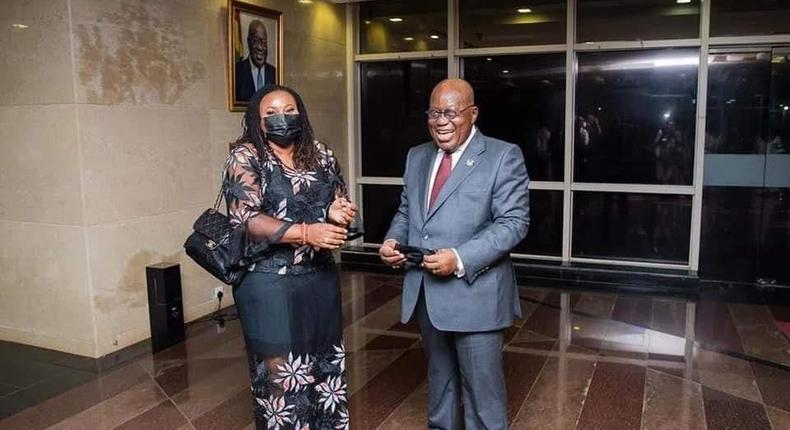 Charlotte Osei, Kweku Baako, others visit Nana Addo