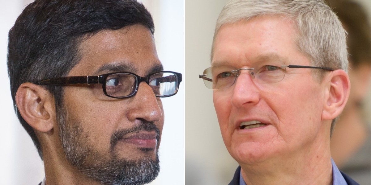 Sundar Pichai i Tim Cook