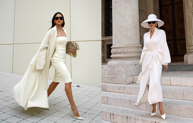 Biela zimná elegancia.