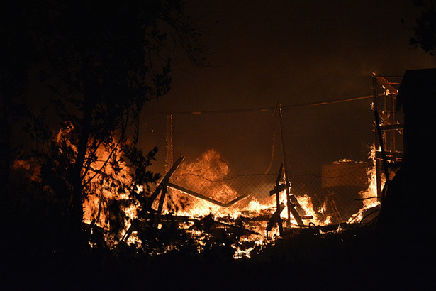 Pożar w obozie dla uchodźców Moria
