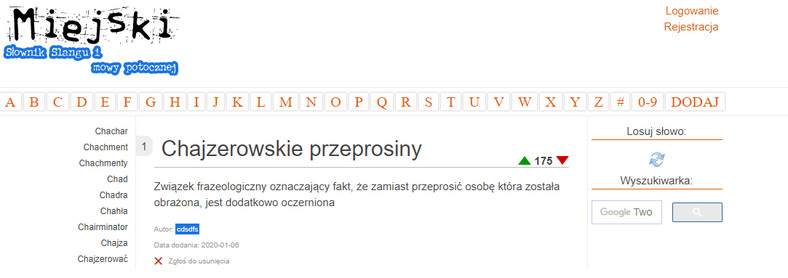 "Chajzerowskie przeprosiny"