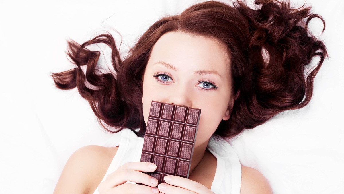 woman with chocolate