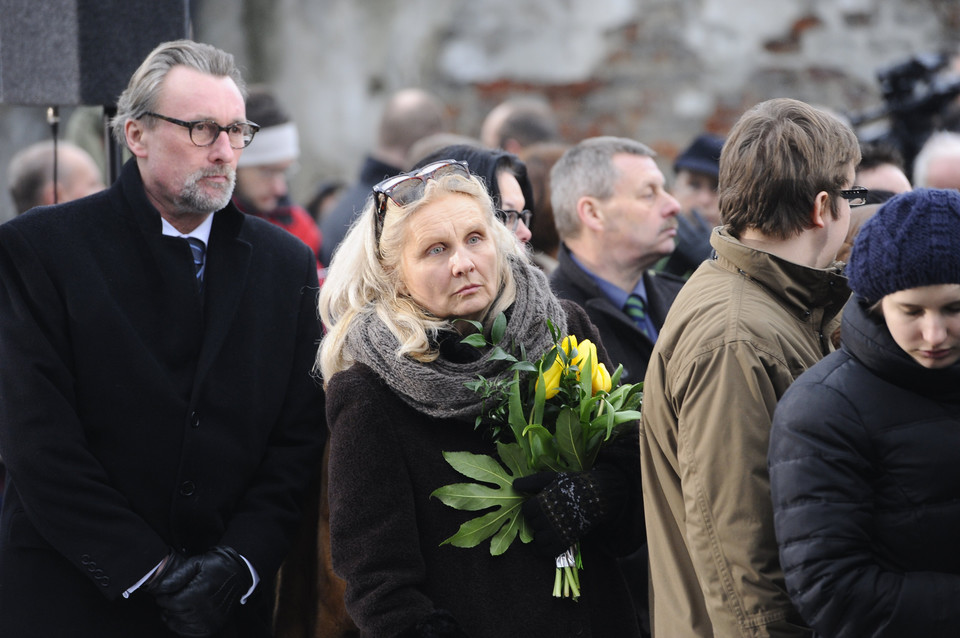 Magda Umer na pogrzebie Krzysztofa Kolbergera