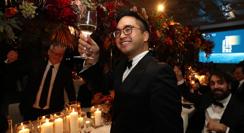 Adrian Cheng makes a toast during dinner after the opening ceremony of the Festival de Cannes Film Week in Asia in 2019.Chung Sung-Jun/Getty Images for Festival de Cannes Film Week in Asia