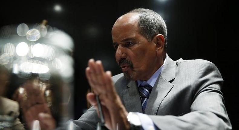 Western Sahara's Polisario Front President Mohamed Abdelaziz answers a question during an interview in Madrid November 14, 2014. 