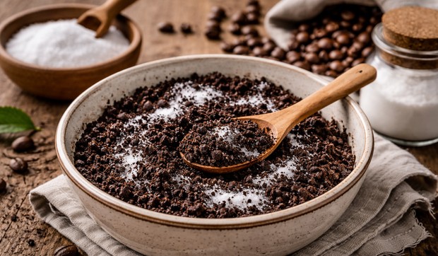 Mešavina taloga kafe i sode bikarbone