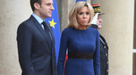 Brigitte Macron i Emmanuel Macron na spotkaniu z książęcą parą Luksemburga