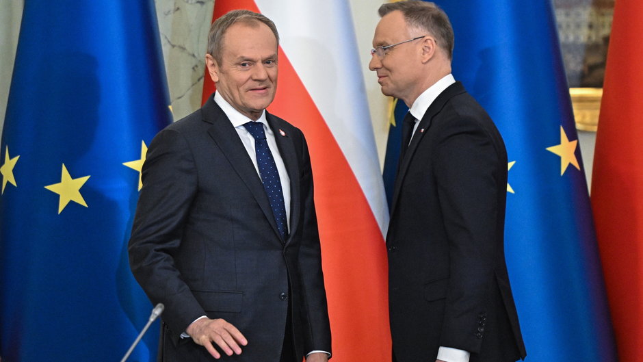 Premier Donald Tusk i prezydent Andrzej Duda 