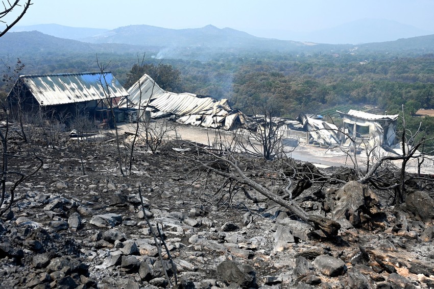 Pustoš posle požara na obodu Podgorice