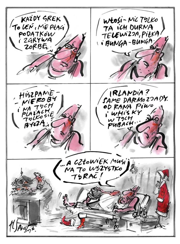 sawka mikołaj święta komiks