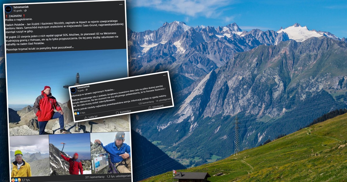Polscy alpiniści zaginęli w Szwajcarii. Poruszający wpis córki pana Kazimierza