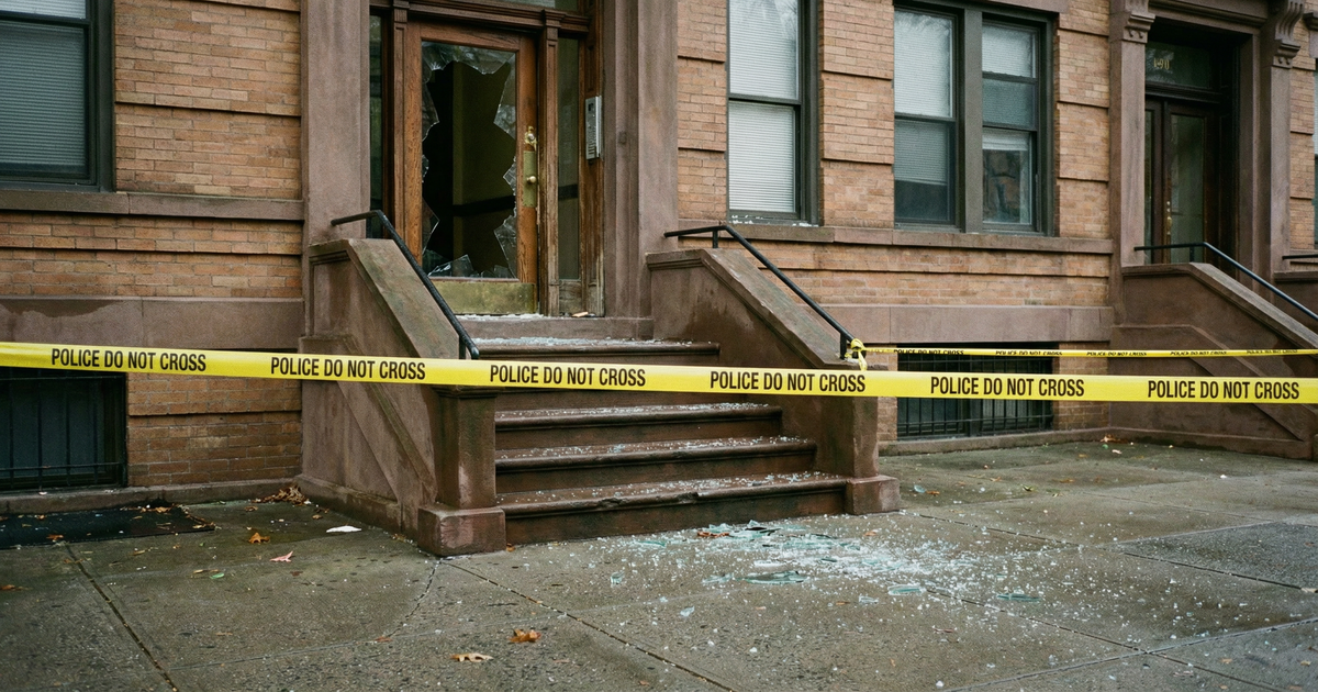 Vondelstraat in Terneuzen: een krachtige explosie blaast bijna alle ruiten uit de portiek
