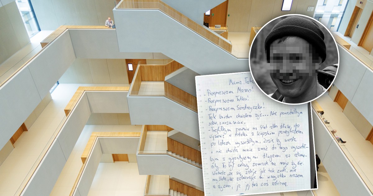 Uciekł policji w sądzie i skoczył z czwartego piętra. Ojciec Patryka C. przerywa milczenie. "Mam wielki żal do policji"