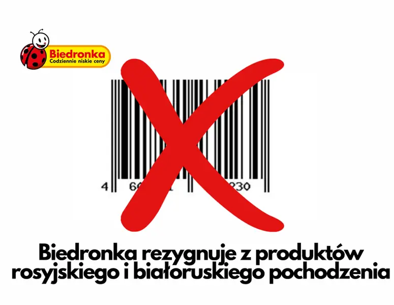 Biedronka wycofuje ze sprzedaży rosyjskie i białoruskie produkty 