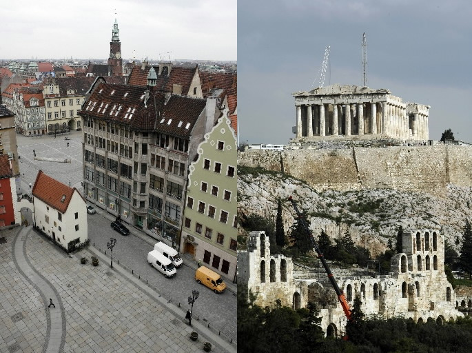 Wrocław i Ateny, fot. Bloomberg