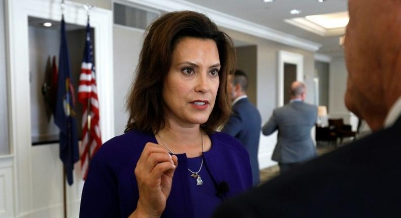 Michigan state Republicans have approved a bill to limit the ability of Democratic governor-elect Gretchen Whitmer (pictured August 2018) to tighten environmental rules and other state regulations, sparking protests