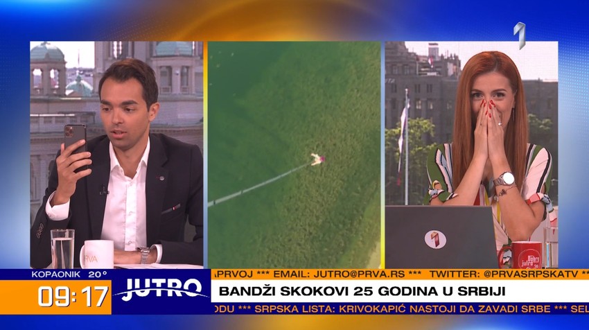 Bandži skok reporterka Prve