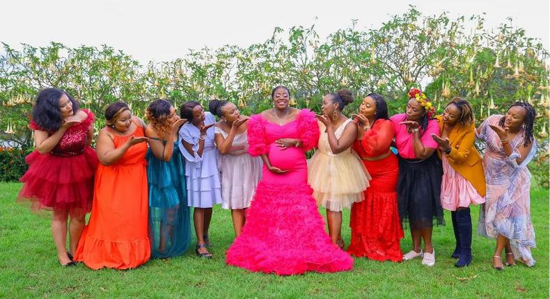 Photos captured from Jackie Matubia's expensive baby shower [Instagram]