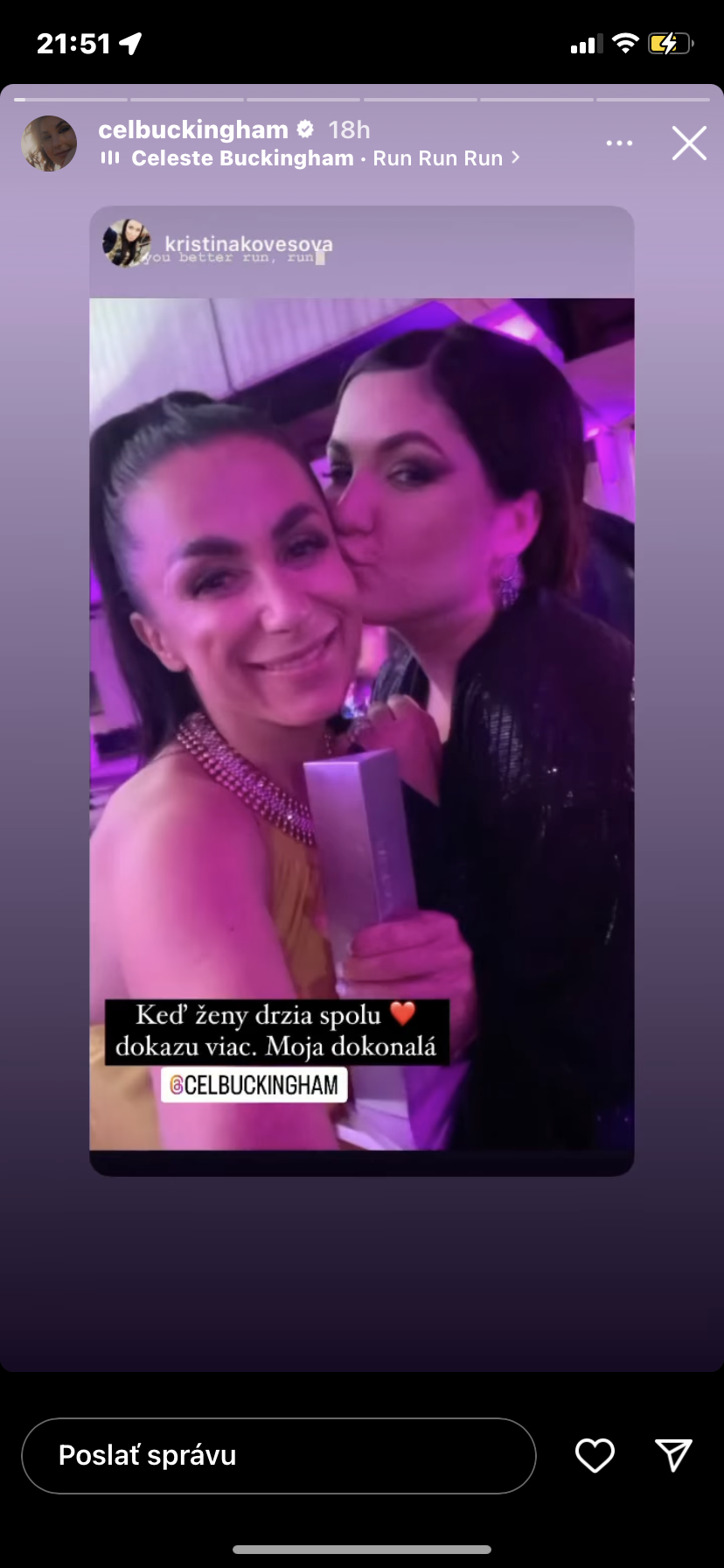 Kristína Kövešová a Celeste Buckingham. 