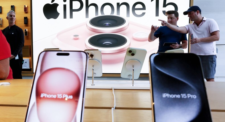 The iPhone 15 is now available to buy.Mario Tama/Getty Images