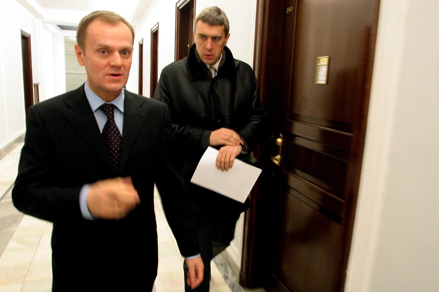 Donald Tusk i Roman Giertych w 2006 r.